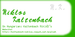 miklos kaltenbach business card